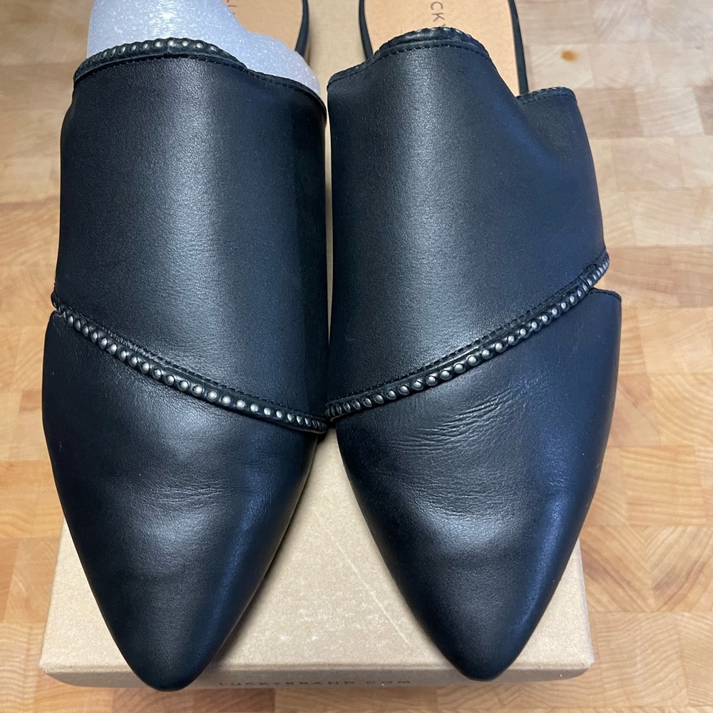 Lucky Brand Black Leather Women's bidimin2 Mule in Size 12 - NWT